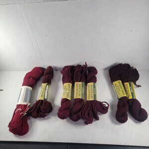 7 Hanks Red Bucilla Tapestry Wool Discontinued Yarn